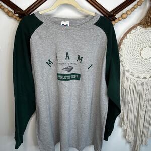 Vintage TNT Miami Hurricanes Long Sleeve Waffle Knit Top